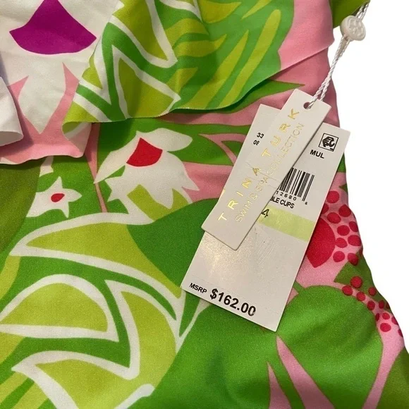 Trina Turk La Palma Off the Shoulder One Piece NWT - Picture 8 of 9